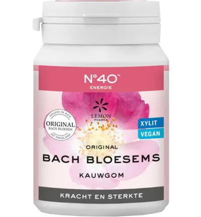 Lemon Pharma Bach Bloesem kauwgom nr. 40 kracht & sterkte (60 gr)