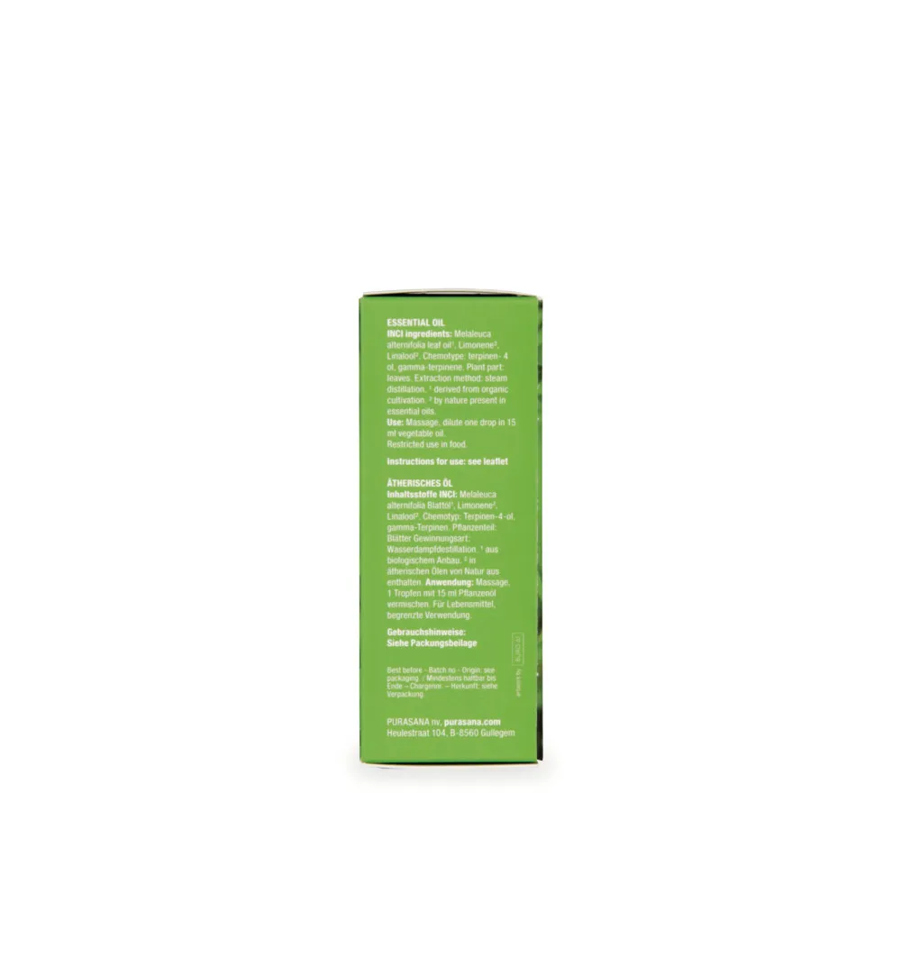Purasana Tea Tree Olie Bio (10 ml) - image 2