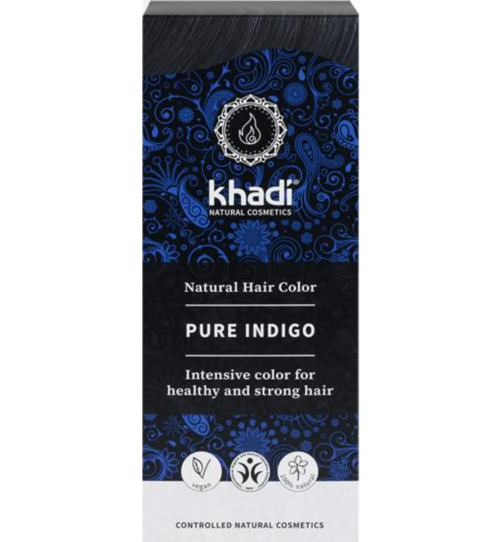 Khadi Haarkleur pure indigo (100 gr)