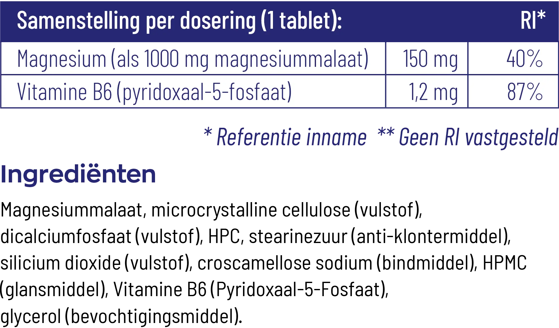 Vitakruid Magnesium 150 Malaat Met Vitamine B6 (P-5-P) (90 tabletten) - image 3