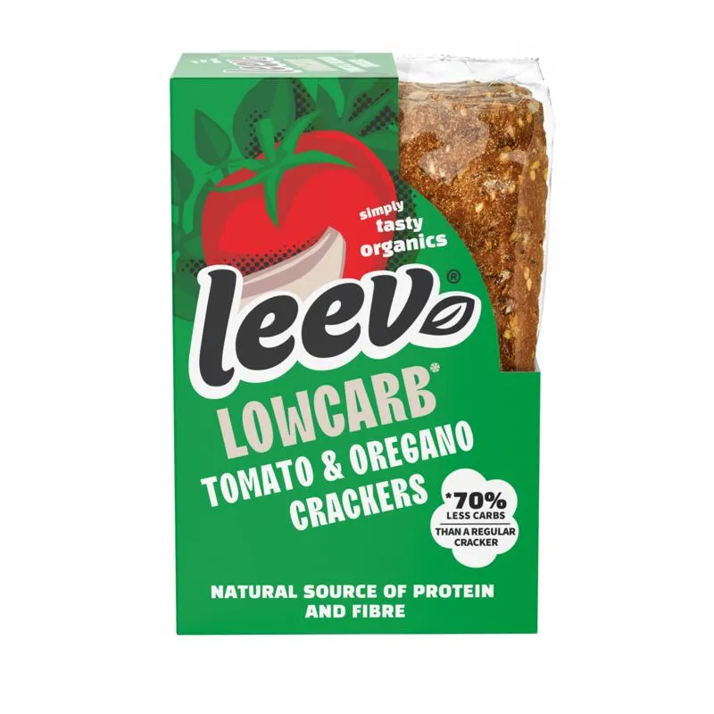 Leev Bio Crackers Tomato & Oregano (3 X 2 stuks)