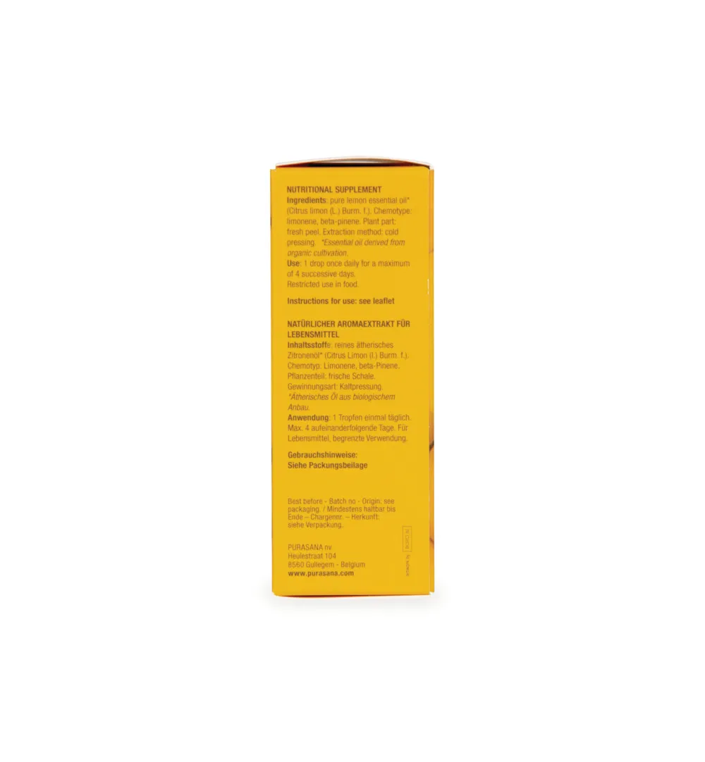 Purasana Citroen Olie/Huile Citron Bio (30 ml) - image 2