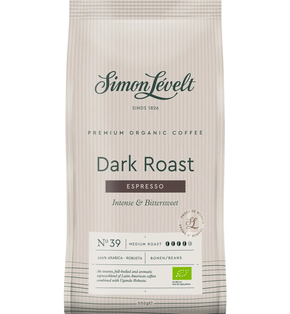 Simon Levelt Cafe N39 Espresso Dark Roast Bio (500 gr)