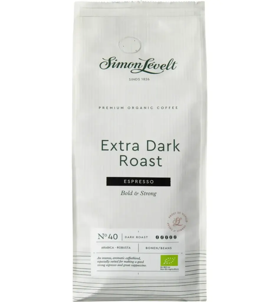 Simon Levelt Cafe N40 espresso extra dark roast bio (500 gr)