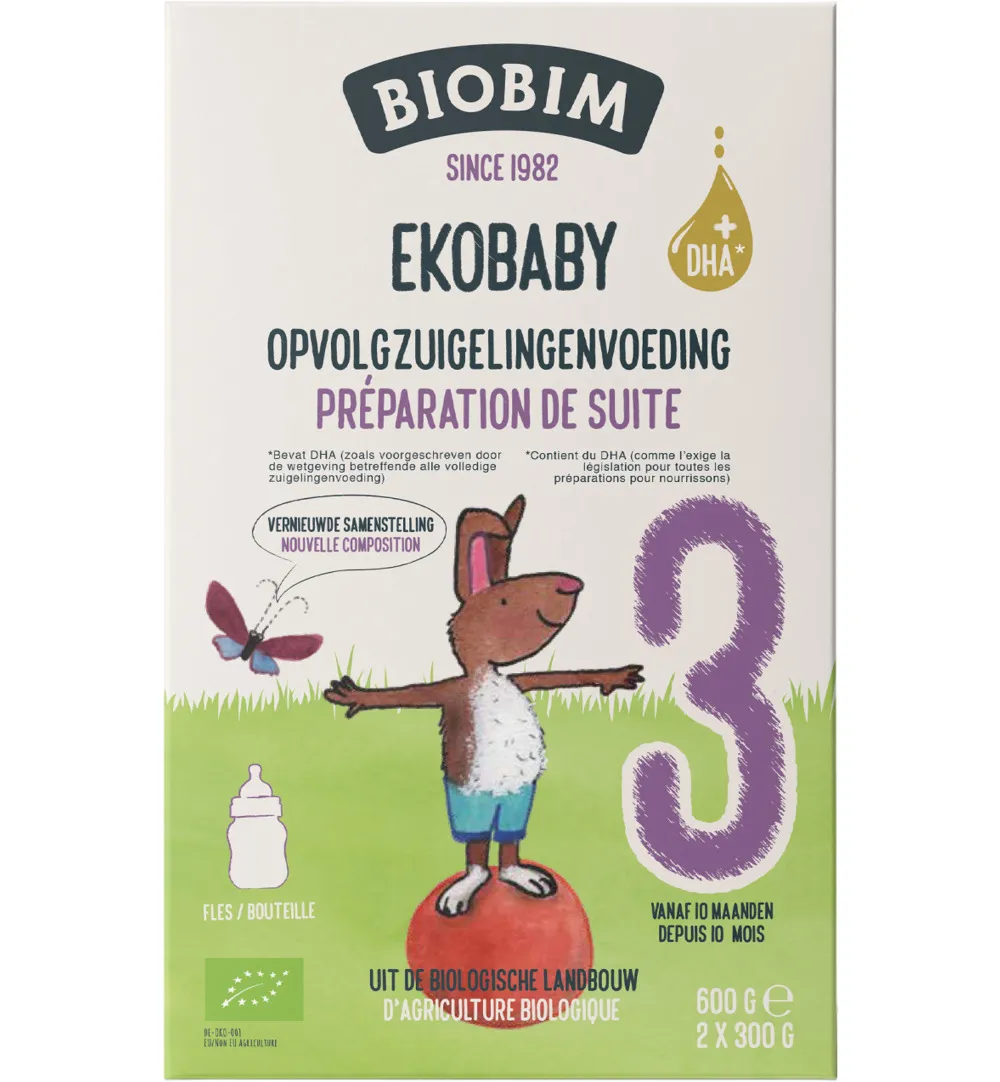 Biobim Ekobaby 3 opvolgzuigelingenvoeding 10+ maanden bio (600 gr)