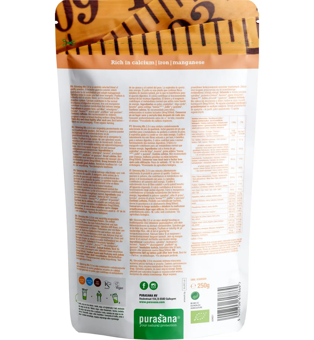 Purasana Slimming Mix 2.0 Vegan Bio (250 gr)