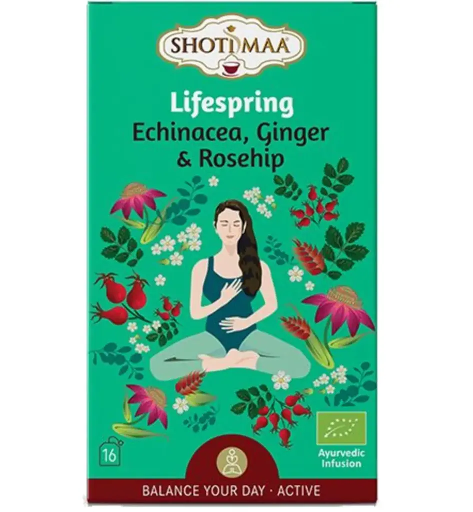 Shoti Maa Lifespring Echinacea, Ginger & Rosehip (16 stuks)
