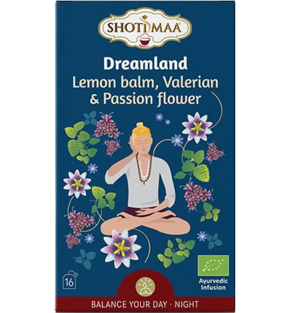 Shoti Maa Dreamland lemon balm, valerian & passion flower (16 stuks)