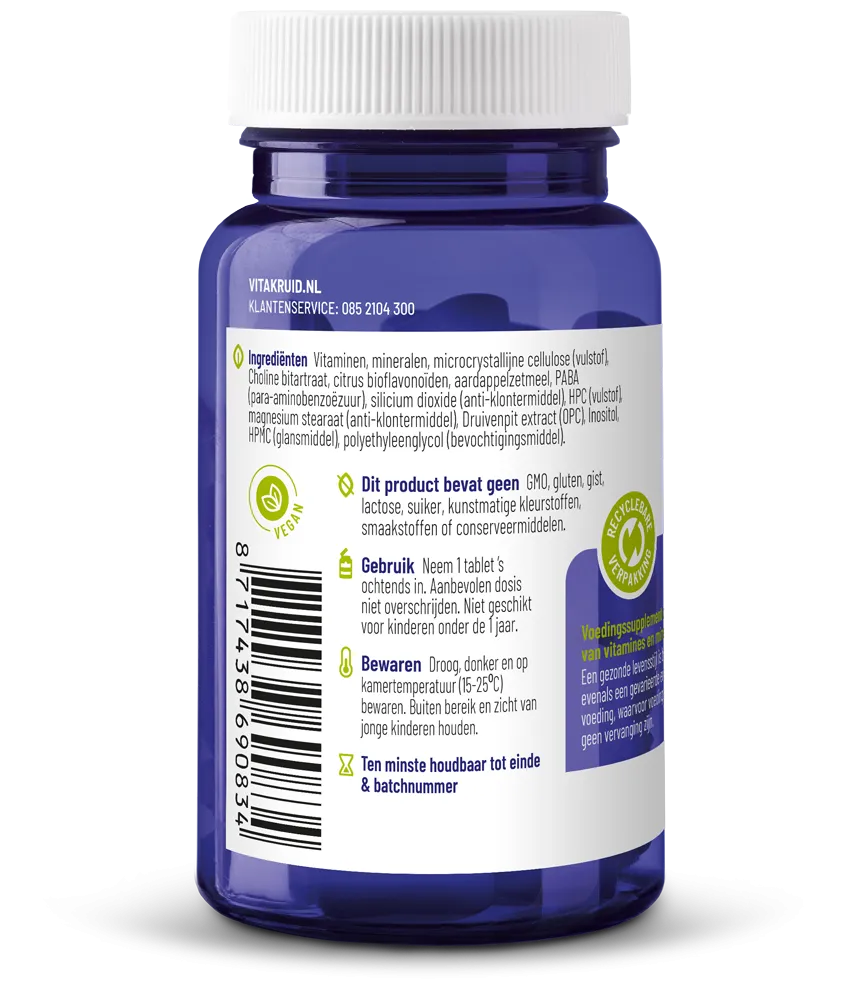 Vitakruid Multi Dag Mama 100% Vegan (30 tabletten)