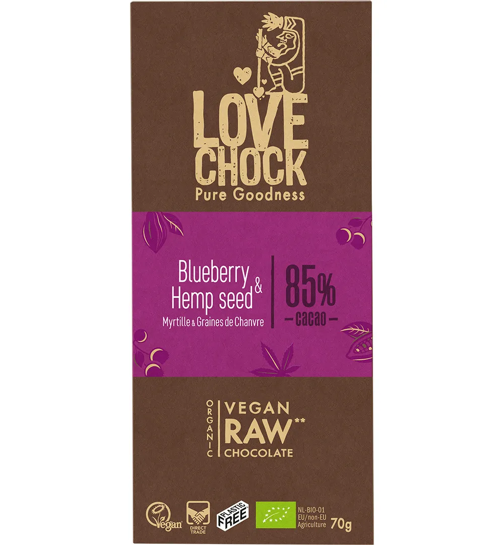 Lovechock Blueberry hempseed bio (70 gr)