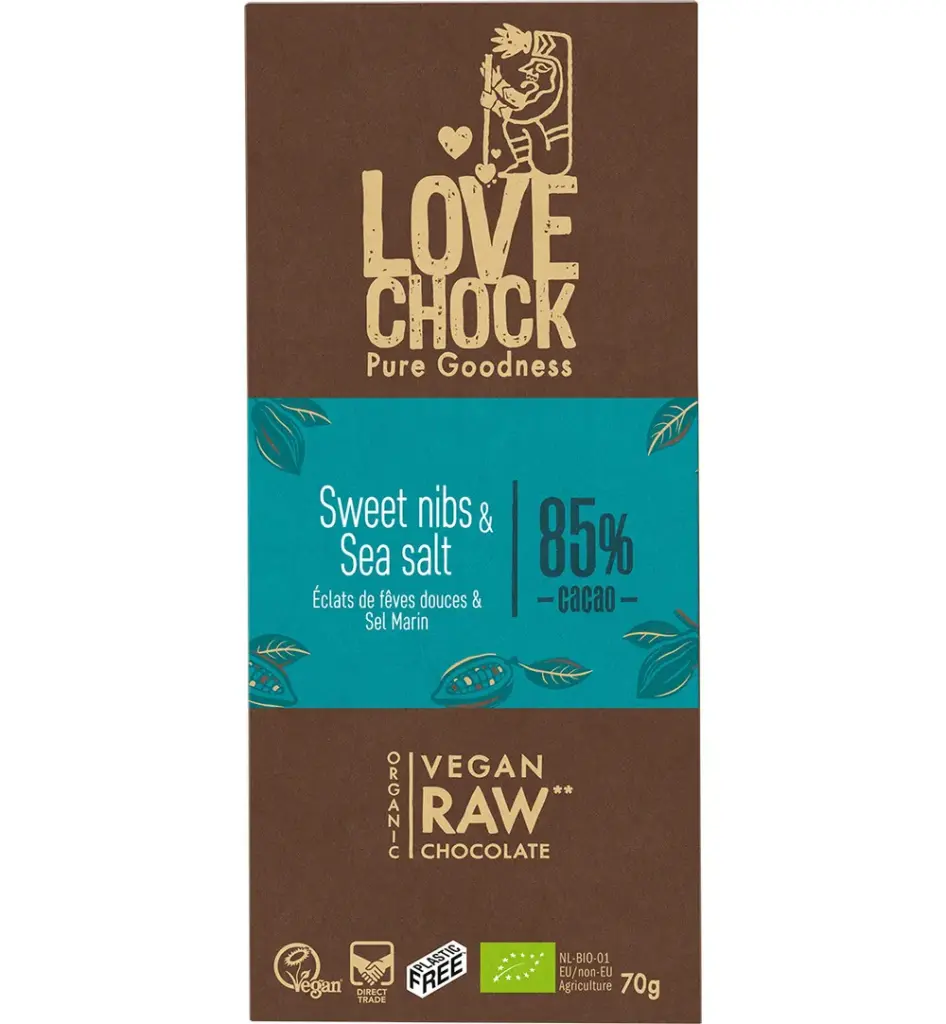 Lovechock Sweet nibs & seasalt bio (70 gr)