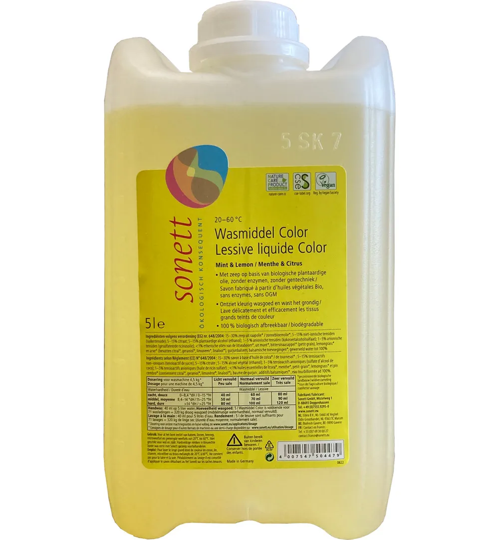 Sonett Wasmiddel Vloeibaar Color (5000 ml)
