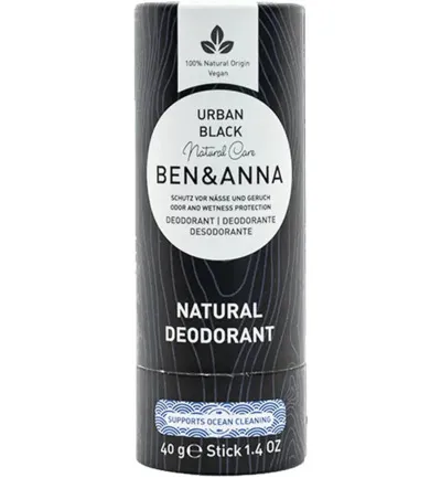 Ben & Anna Deodorant urban black papertube (40 gr)
