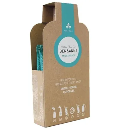 Ben & Anna Showergel flakes mint & lemon (2 stuks)