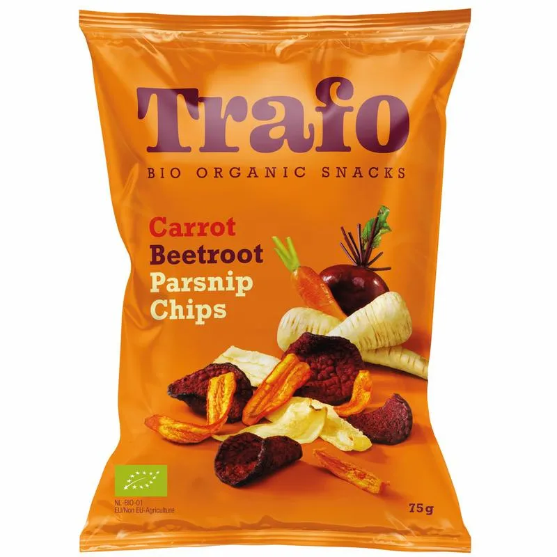 Trafogroente chips wortel pastinaak rode biet (75 gr)
