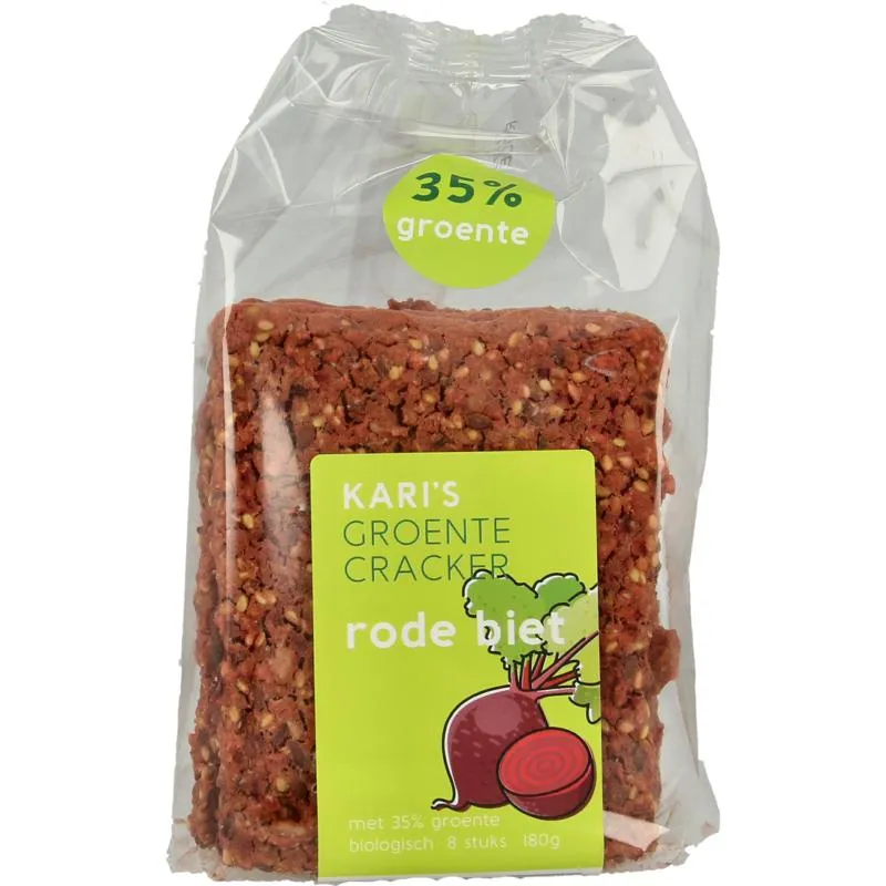 Kari'S Crackers Groentecracker Rode Biet Bio (180 gr)