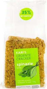 Kari's Crackers Groente Cracker Spinazie Prei Bio (170 gr)