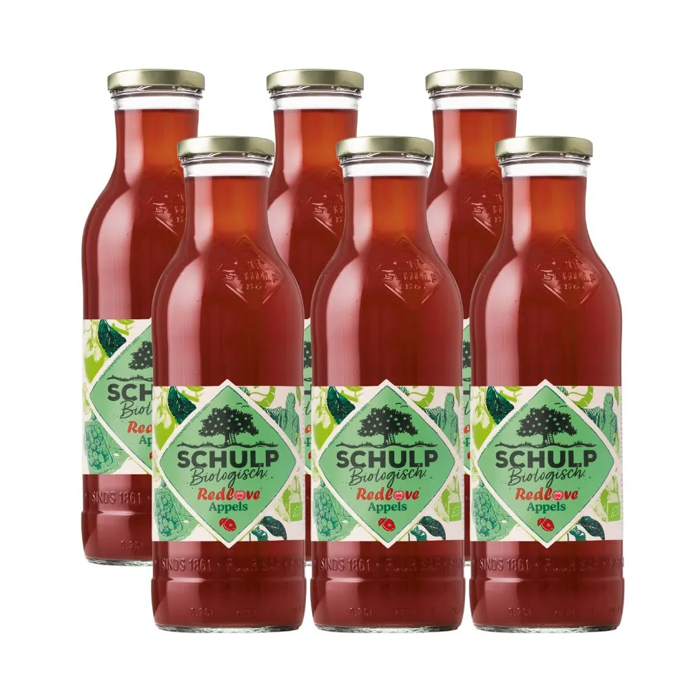 Schulp Biologisch RedLove Appelsap Tray (6 x 750 ml)