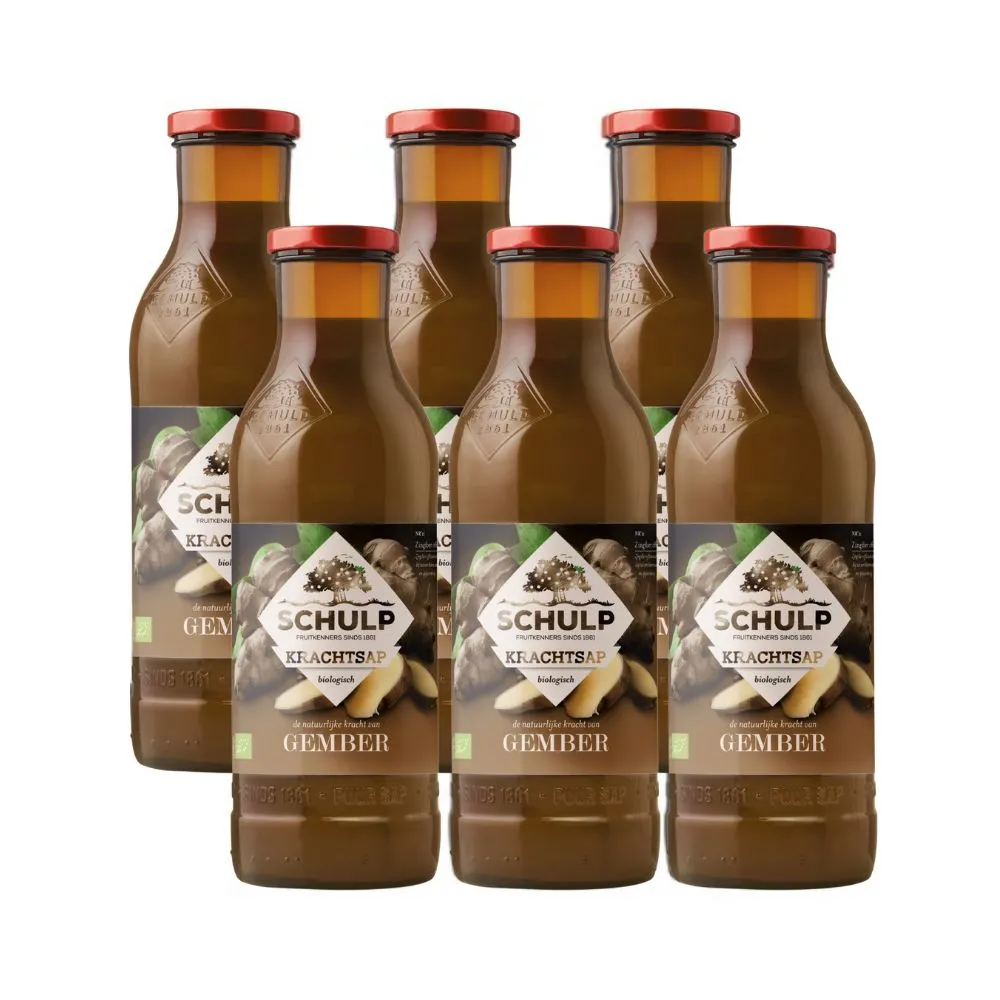 Schulp Krachtsap Gember Bio 6 Pack (6 x 750 ml)