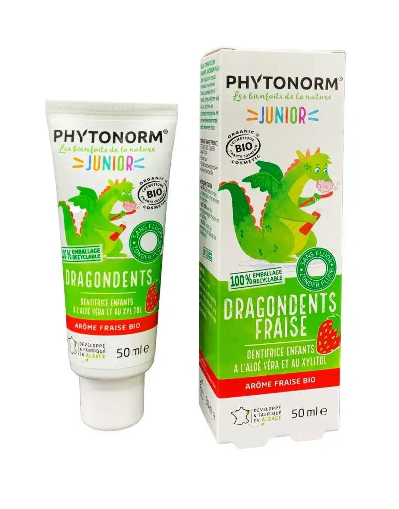 Phytonorm Junior Kindertandpasta Aardbei (50 ml)