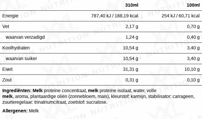XXL Nutrition N'Joy Protein Drink Aardbei (310 ml)