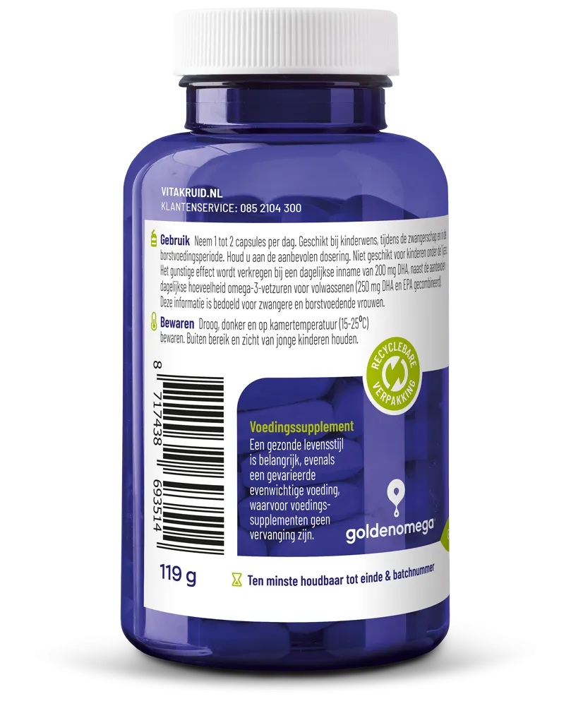 Vitakruid Visolie 1800 TG Mama (90 softgels)