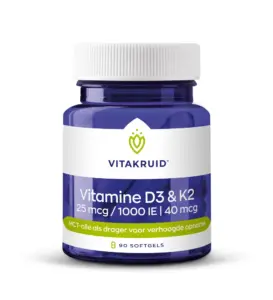 Vitakruid Vitamine D3 & K2 (90 softgels)