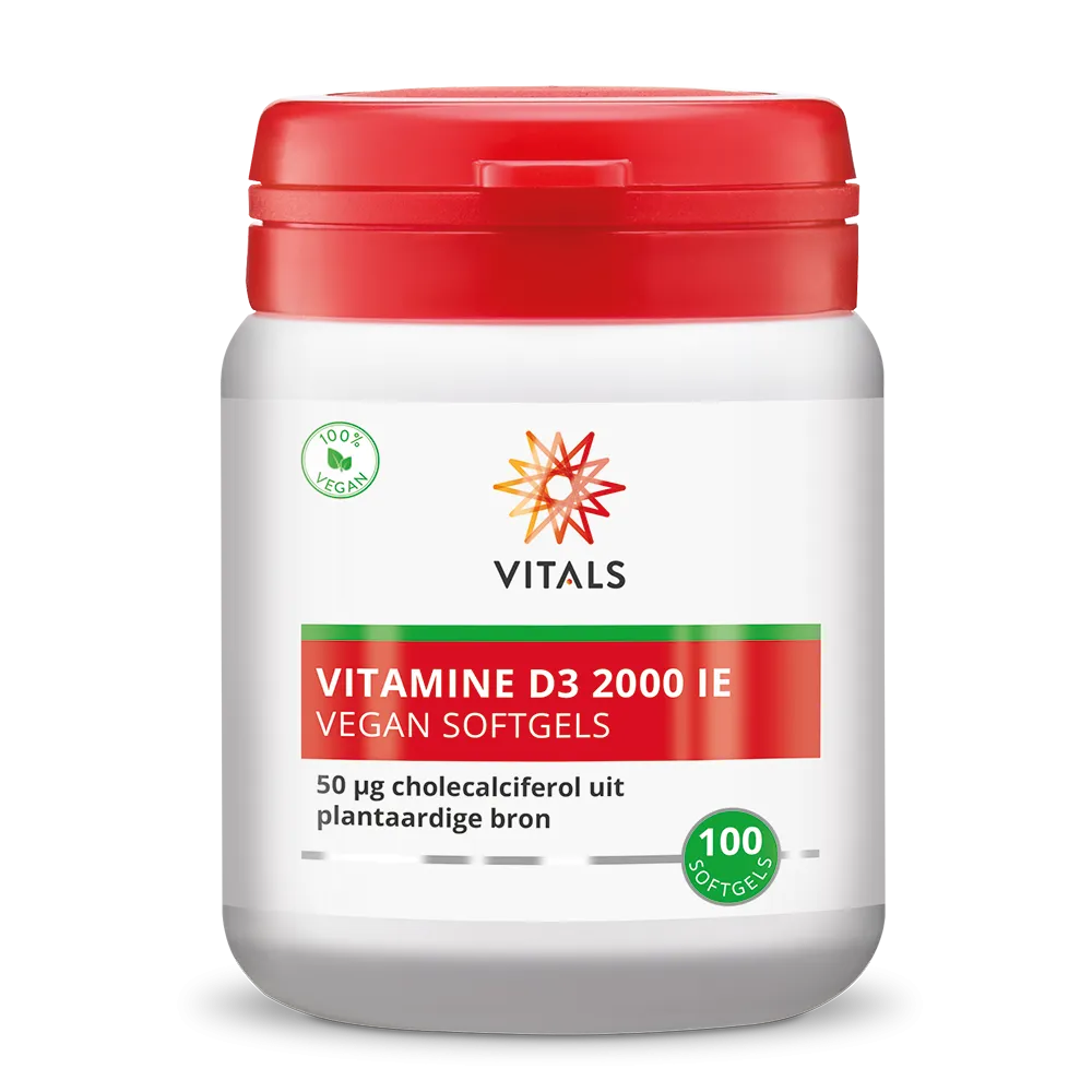Vitals Vitamine D3 2000 ie Vegan (100 softgels - image 3