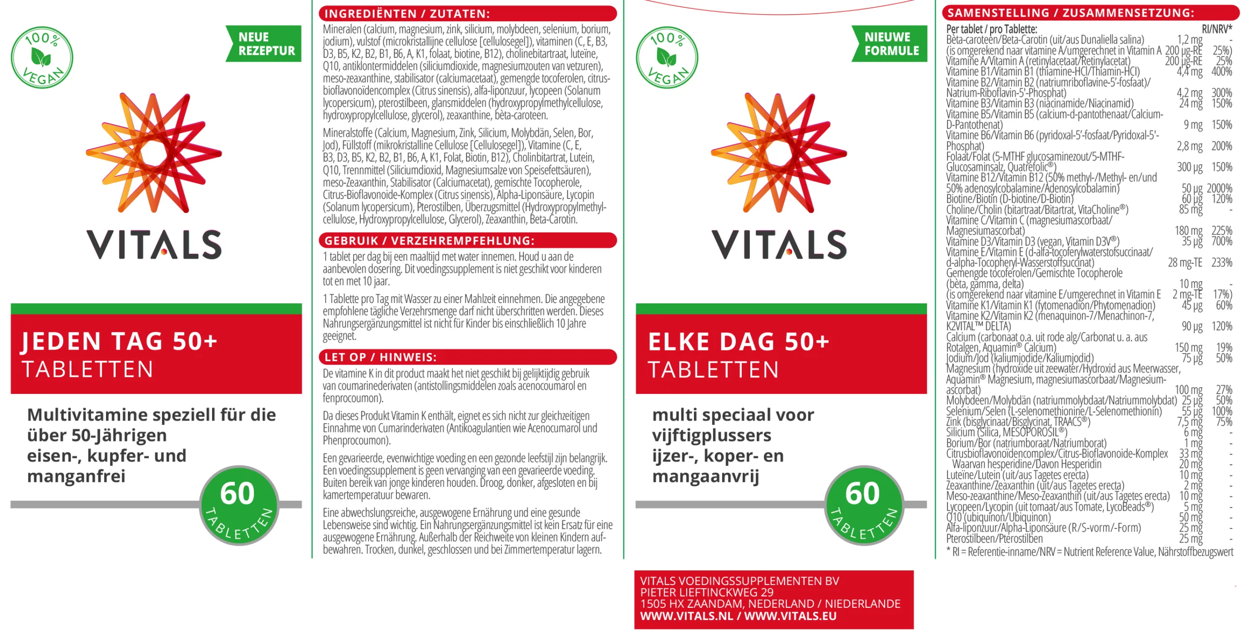 Vitals Elke Dag 50+ (60 tabletten)