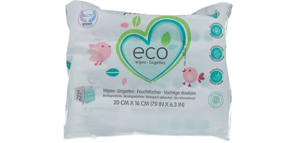 Attitude Eco Wipes Navul 3-pack (216 stuks)