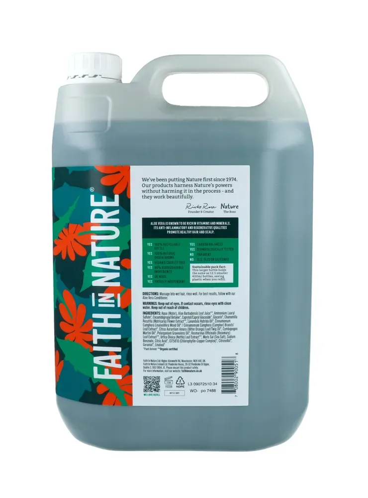 Faith in Nature Aloë Vera Shampoo Navulverpakking (5000 ml) - image 3