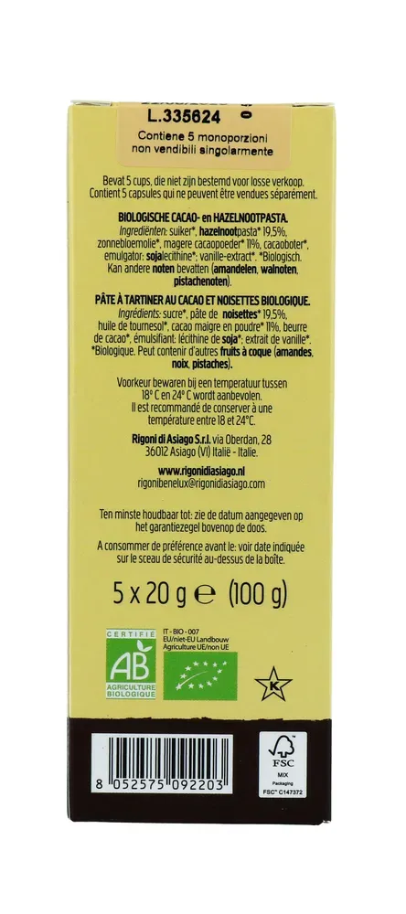 Nocciolata Intense Hazelnoten en Cacao Spread (100 gr)