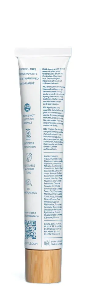 Smyle Tandpasta Fresh Mint zonder Fluoride (95 gr)