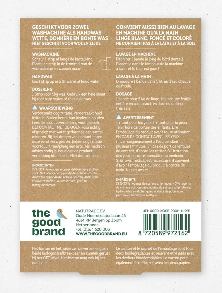 The Good Brand Wasstrips Parfumvrij (64 stuks)