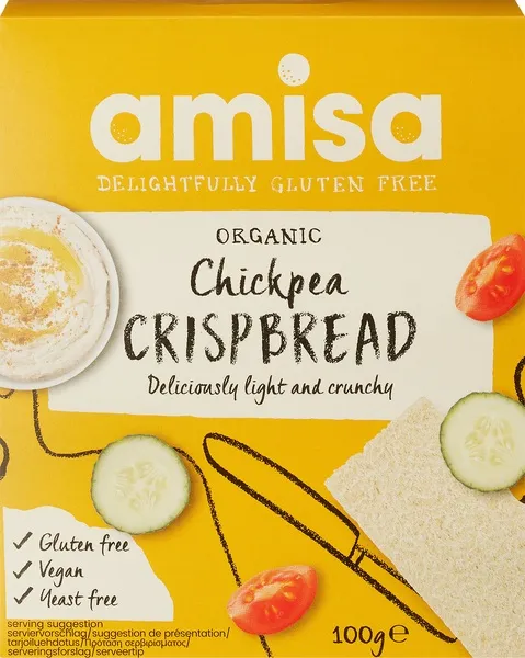 Amisa Crackers Kikkererwt Glutenvrij (100 gr)