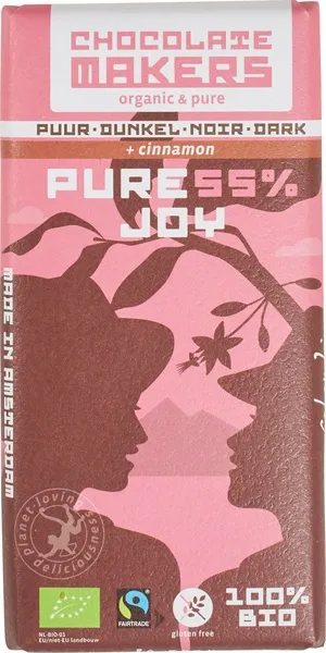 Chocolatemakers Chocoladereep Puur Joy 55% (80 gr)