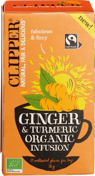 Clipper Kruidenthee Ginger-Tumeric (20 zakjes)