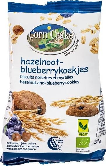 Corn Crake Haverkoekjes Hazelnoot-Blueberry (150 gr)