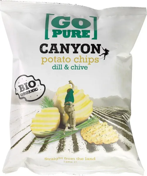 Go Pure Aardappelchips Dill-Chive Canyon (125 gr)