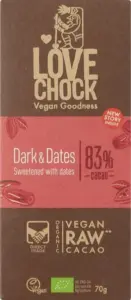 Lovechock Raw-Chocolate Dark & Dates (70 gr)