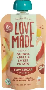Lovemade Knijpzakje Quinoa Appel Zoete Aardappel 6+ Mnd (100 gr)
