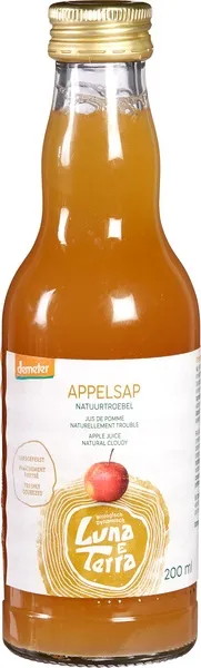 Luna E Terra Appelsap Natuurtroebel (200 ml)