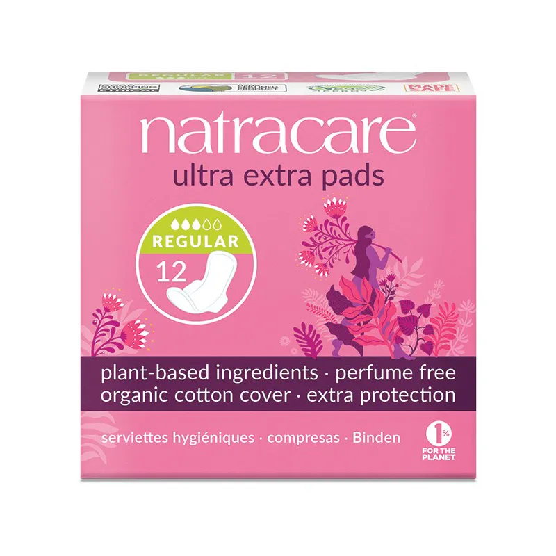 Natracare Maandverband Ultra Extra Pads Regular (12 stuks)