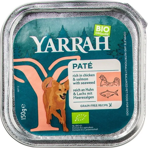 Yarrah Hondenpaté Kip & Zalm (150 gr)