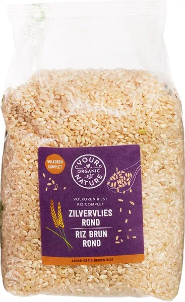 Your Organic Nature Zilvervliesrijst Rond (800 gr)