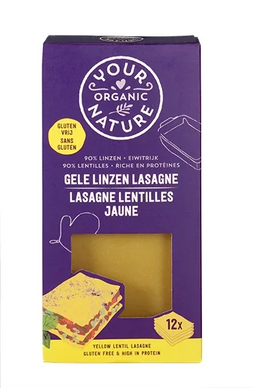 Your Organic Nature Lasagne Van Gele Linzen (250 gr)