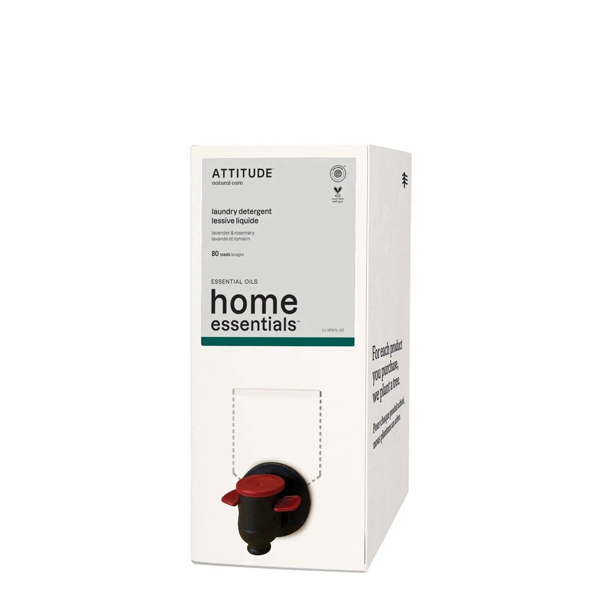 Attitude Home Essentials Wasmiddel Lavendel & Rozemarijn Navul (2000 ml)