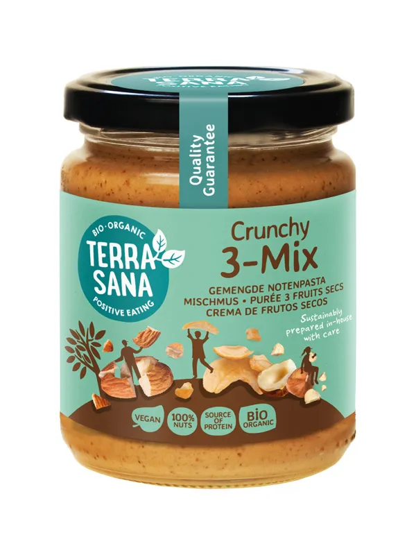Terrasana 3-Mix Crunchy Notenpasta (250 gr)