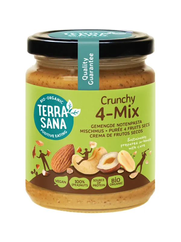 Terrasana 4-Mix Crunchy Notenpasta (250 gr)