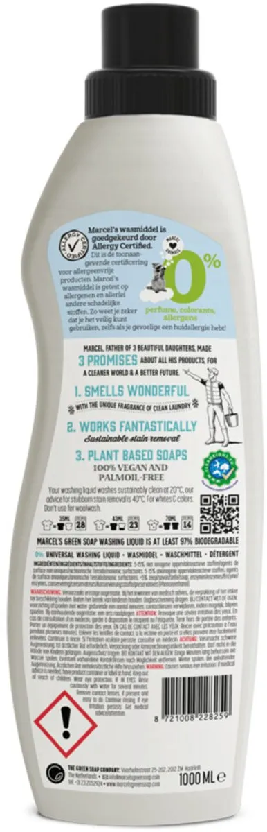 Marcel's Green Soap Wasmiddel Universeel 0% (1000 ml)
